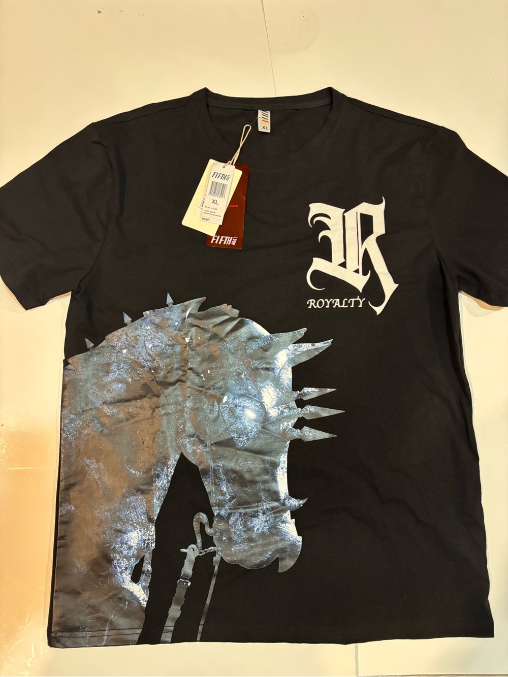Fifth Loop Royalty Tee Men’s XL Black Graphic T-Shirt New With Tags